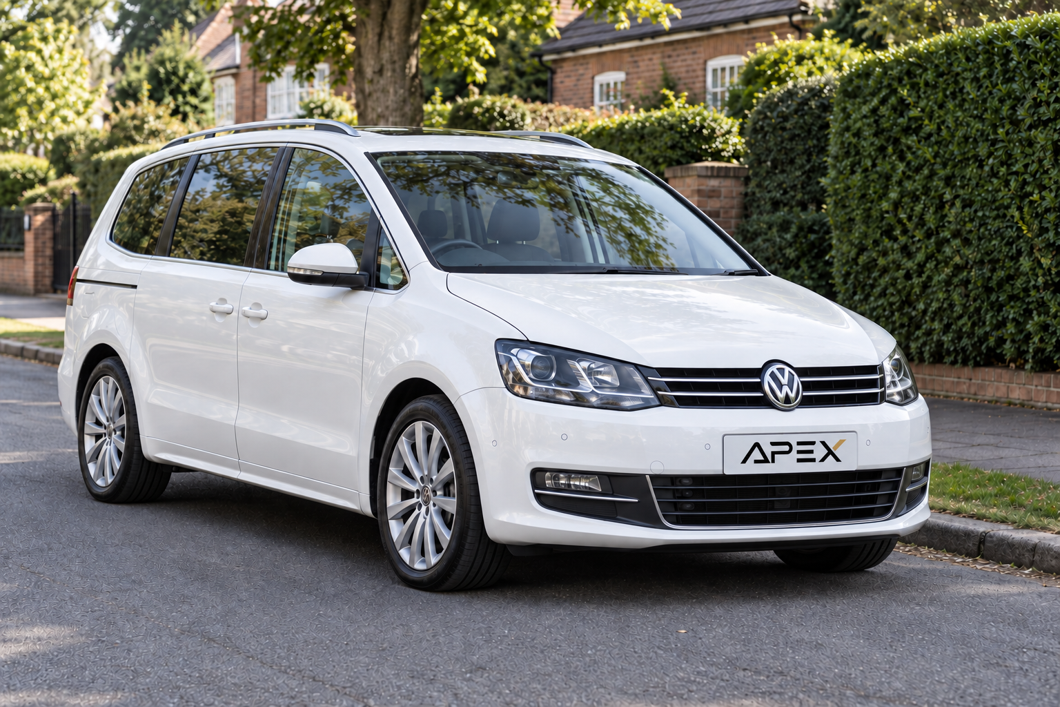 Illustrative white Volkswagen Sharan